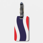 Thai Flag Wave Bagagelabel (Achterkant verticaal)