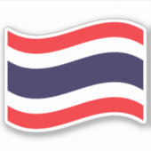Thai Flag Wave Sticker (Voorkant)
