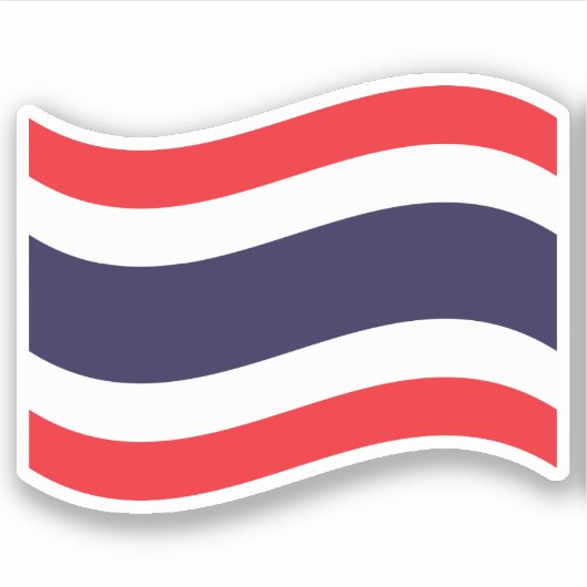 Thai Flag Wave Sticker (Voorkant)