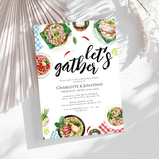 Thai Food Dinner Party repetitie diner Kaart