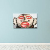 Thai Ghost Face, Phi Ta Khon Mask Festival, Loei Canvas Afdruk (Insitu (Houten vloer))