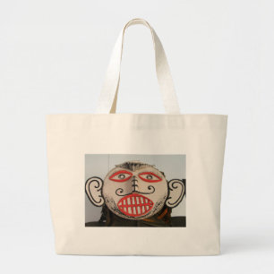 Thai Ghost Face, Phi Ta Khon Mask Festival, Loei Grote Tote Bag