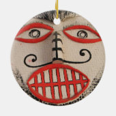 Thai Ghost Face, Phi Ta Khon Mask Festival, Loei Keramisch Ornament (Achterkant)