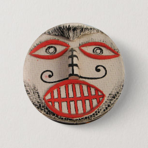 Thai Ghost Face, Phi Ta Khon Mask Festival, Loei Ronde Button 5,7 Cm