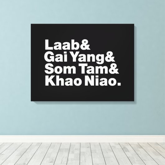 Thai Isaan Street Food Canvas Afdruk (Insitu (Houten vloer))