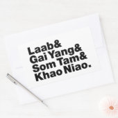 Thai Isaan Street Food Rechthoekige Sticker (Envelop)