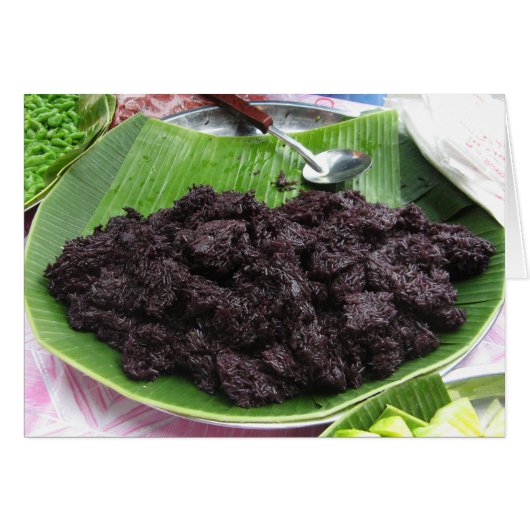 Thai Lao Black Sticky Rice (Khao Niao Dam) Kaart (Voorkant Horizontaal)