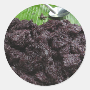 Thai Lao Black Sticky Rice (Khao Niao Dam) Ronde Sticker