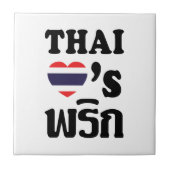 THAI LIVE PHRIK (CHILI) ❤ Thaise levensmiddelen Tegeltje (Voorkant)