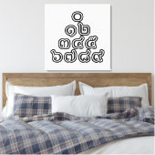 Thai Nummers piramid ♦ Thai Taalscript ♦ Canvas Afdruk (Insitu (Slaapkamer))
