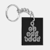 Thai Nummers piramid ♦ Thai Taalscript ♦ Sleutelhanger (Voorkant Links)