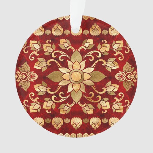 Thai Ornament - Gold en Red (voorkant)