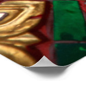 Thai pattern inside wall of Thai templethailand a Poster (Hoek)