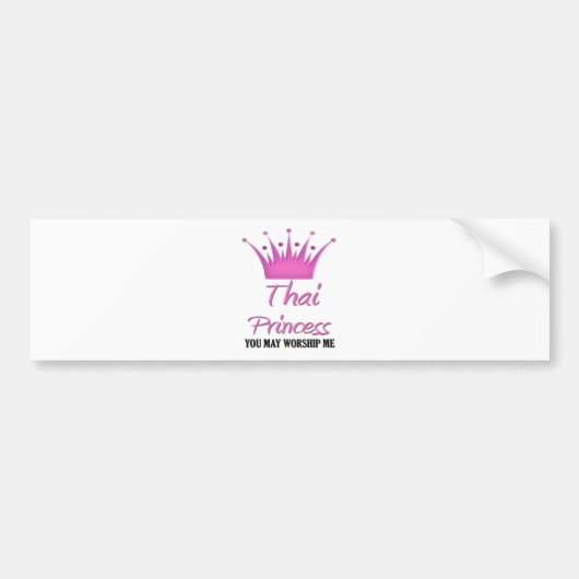 Thai Princess Bumpersticker (Voorkant)