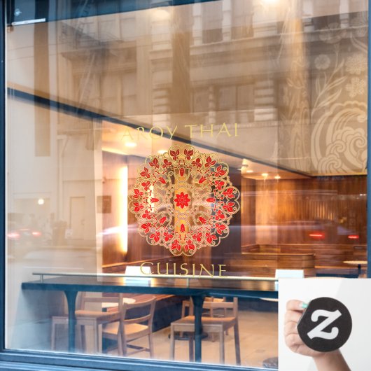 Thai Restaurant Front aanpassen Adverteren Windo Raamsticker (Cafe Raam)