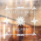 Thai Restaurant Thailand Flower Window C aanpassen Raamsticker (Vel 2)