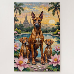 Thai Ridgeback Tropische Lotus Kunst Legpuzzel