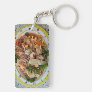 Thai Spicy Sausage Salad ... Asian Street Food Sleutelhanger