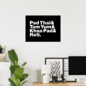 Thai Street Food Poster (Thuiskantoor)