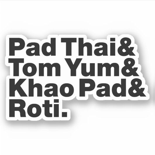 Thai Street Food Sticker (Voorkant)