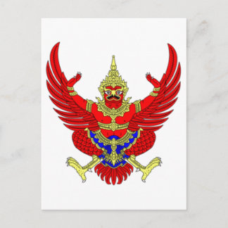 THAI THAILAND COAT OF ARMS EMBLEM FLAG BRIEFKAART