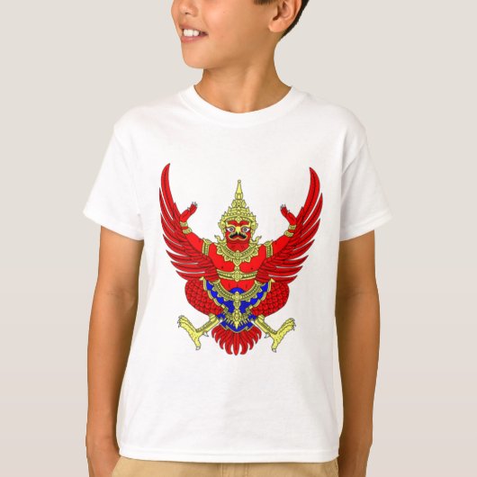 THAI THAILAND COAT OF ARMS EMBLEM FLAG T-SHIRT (Voorkant)