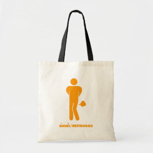 THAI-VOEDSEL KAN SPIEK ⚠ Funny Sign : Restrooms ⚠ Tote Bag