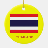 THAILAND* Aangepaste kerstversiering Keramisch Ornament (Achterkant)