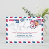 Thailand Airmail Wedding Save the Date (Staand voorkant)