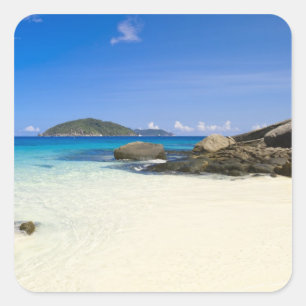 Thailand, Andaman Zee. Ko Miang eiland Similan Vierkante Sticker