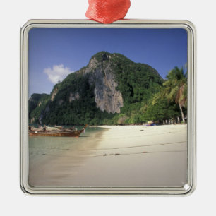 Thailand, Andaman Zee, Ko Phi Phi Island, strand Metalen Ornament