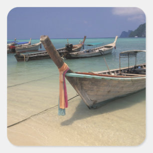 Thailand, Andaman Zee, Ko Phi Phi Island Vierkante Sticker