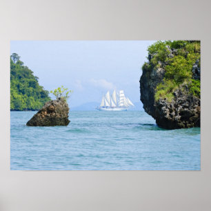 Thailand, Andaman Zee. Star Fyer-clipper schip 2 Poster
