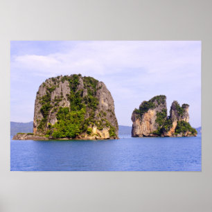 Thailand, Andamanzee. Ao Phang Nga-eilanden in 2 Poster