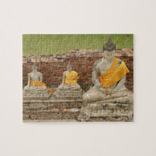 Thailand, Ayutthaya. Statuut van de zittende boedd Legpuzzel