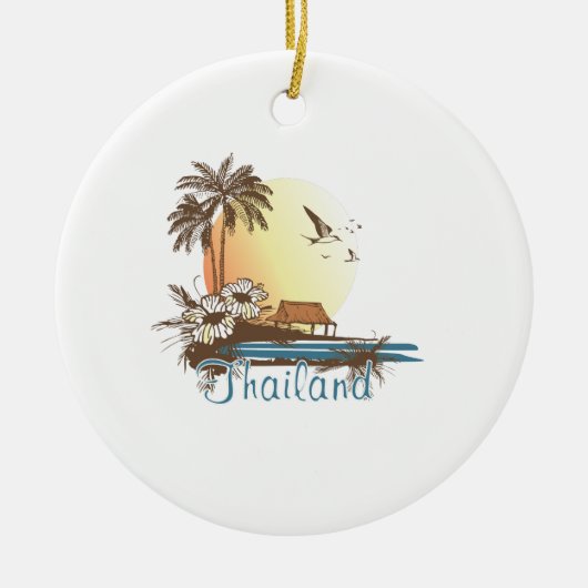 Thailand Beach Hut Keramisch Ornament (Voorkant)