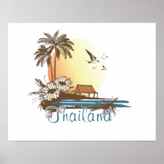 Thailand Beach Hut Poster