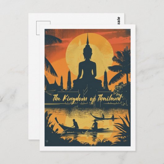 Thailand bekende reisplaats briefkaart (Voorkant / Achterkant)