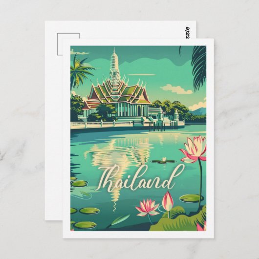 Thailand  bekende reisplaats briefkaart (Voorkant / Achterkant)