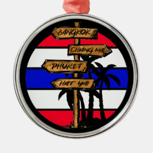 Thailand Bestemmingen - Bangkok Chiang Mai Phuket Metalen Ornament