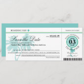 Thailand boarding Pass Save the Date (Voorkant / Achterkant)