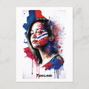 Thailand Briefkaart - Wereld aan vrouwelijke Brief