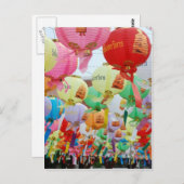 Thailand Buddhist Temple Celebration Briefkaart (Voorkant / Achterkant)