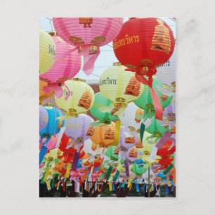 Thailand Buddhist Temple Celebration Briefkaart
