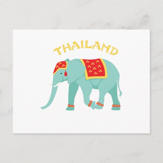 Thailand Elephant Briefkaart (Voorkant)