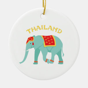 Thailand Elephant Keramisch Ornament