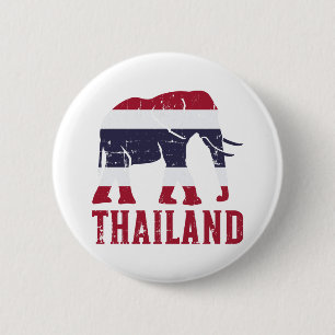 Thailand Elephant vlag Ronde Button 5,7 Cm
