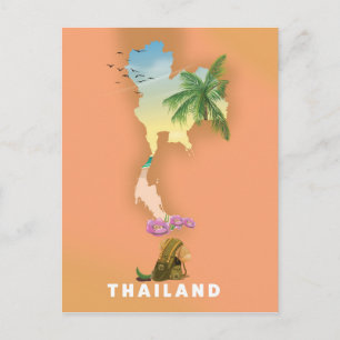 Thailand geïllustreerde kaart