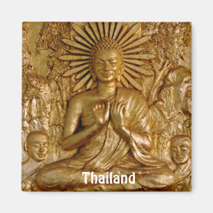 Thailand, Gouden zittende Boeddha (koelkastmagneet Magneet