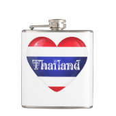 Thailand Heart Flag Heupfles (Voorkant)